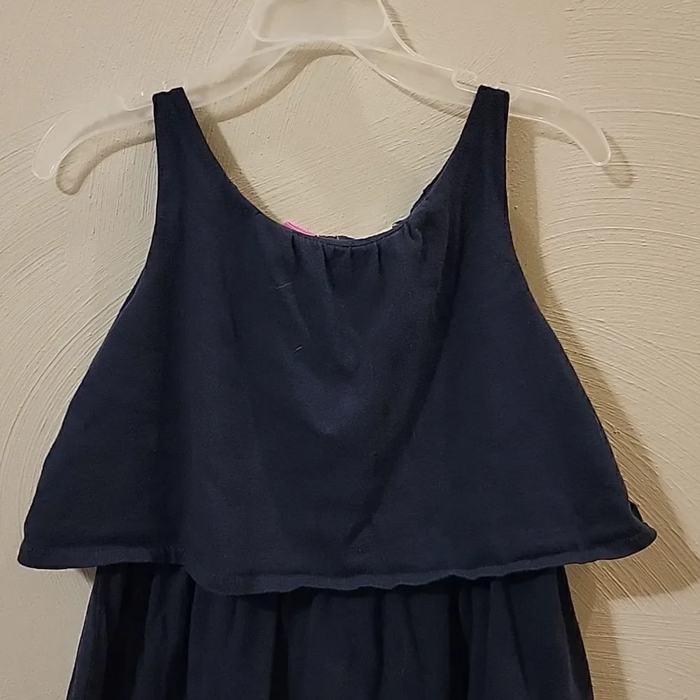 OSHKOSH B'GOSH OKBG NAVY BLUE SLEEVELESS DRESS, SIZE 7